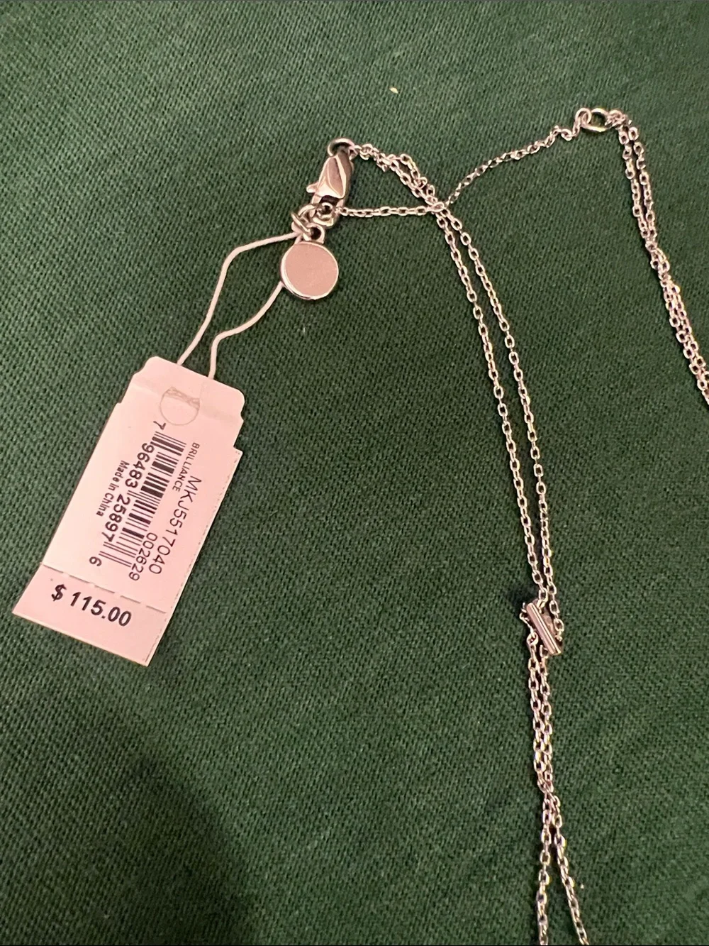 Michael Kors Silver Double-Layer Necklace